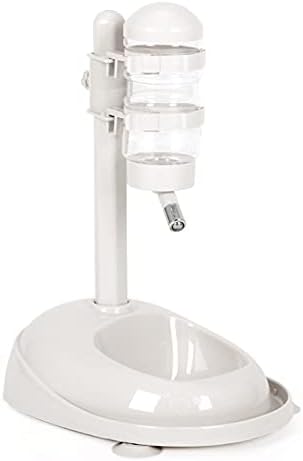 Pet Water Dispenser, Pet Feeder and Waterer Self Dispensing Automatic Feeder - Food and Water Dispenser Set Dog Cat Pet Food Bowl,Perfect for Cats or Dogs(White)