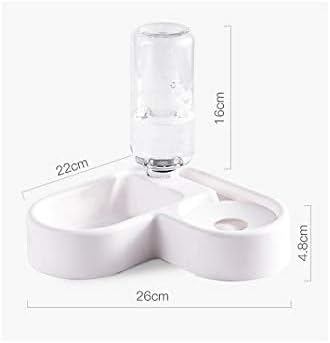 Feeder Bowl Dog Automatic Water Double Bowls Food Wall Corner Space Bottle Drinking