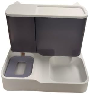 Automatic Pet Feeder and Water Dispenser with Pet Food Bowl, Set for Small Medium Dog Puppy Kitten Rabbit Bunny Cat Capacity 1 Liter