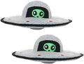 TUFFY® - World's Tuffest Soft Dog Toy - Alien - Multiple Layers. Made Durable, Strong & Tough. Interactive Play (Tug, Toss & Fetch). Machine Washable & Floats. (UFO, Large 2 Pack)