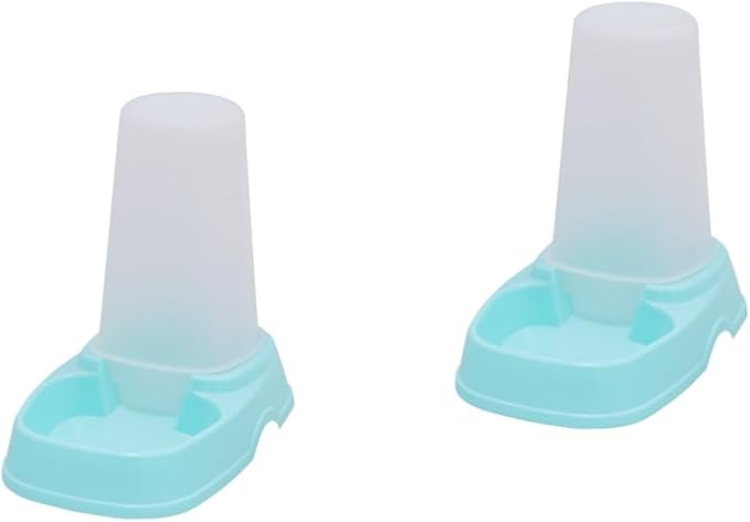 FRCOLOR 2pcs Automatic Pet Feeder Dispenser for Dogs and Cats Removable Washable Food Bowl Sky for Busy Convenient Dry Food Storage
