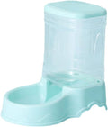 jkahh 3.8L Pet Feeder Pet Water Fountain Drink Bowl Automatic Pet Feeder Large Cat Dog Food Dispenser,Blue-Feeder