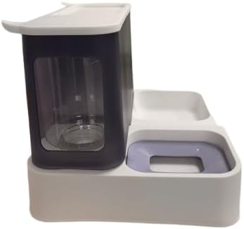Automatic Pet Feeder and Water Dispenser with Pet Food Bowl, Set for Small Medium Dog Puppy Kitten Rabbit Bunny Cat Capacity 1 Liter
