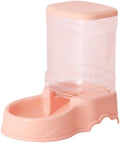 jkahh 3.8L Pet Feeder Pet Water Fountain Drink Bowl Automatic Pet Feeder Large Cat Dog Food Dispenser,Pink-Feeder