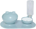 Pets Feeder Bowl Dog Dishes 2 in 1 Cat Bowl Water Dispenser Automatic Water Storage Pet Dog Cat Food Bowl Food Container with Waterer Pet Feeder Blue