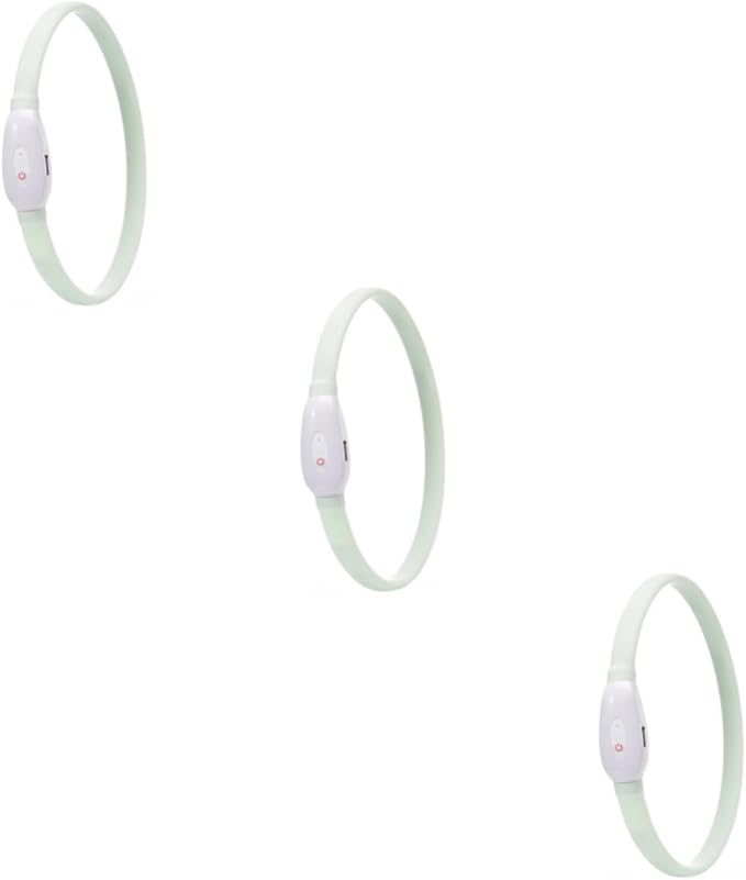 Housoutil 3sets USB Rechargeable Pet Collar Led Dog Collar for Night Safety Multiple Flashing Modes Fit for Your Pet Comfort