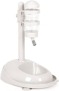 Pet Water Dispenser, Pet Feeder and Waterer Self Dispensing Automatic Feeder - Food and Water Dispenser Set Dog Cat Pet Food Bowl,Perfect for Cats or Dogs(White)