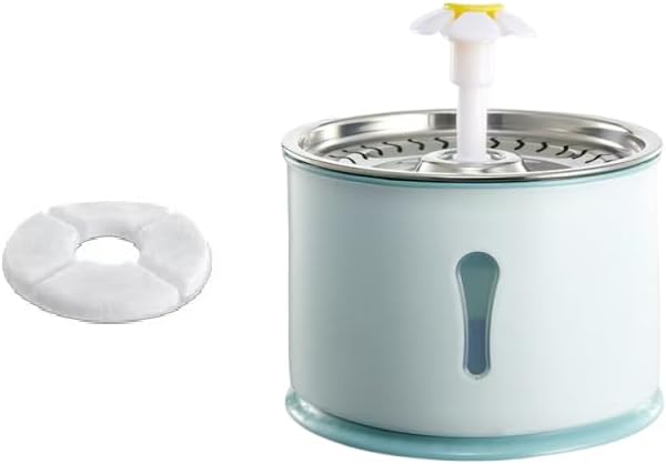jkahh 2.4L Pet Cat Dispenser Drinking Water Fountain Activated Carbon Filters LED Automatic Feeder Container USB Interface