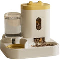 jkahh Automatic Feeder Dog Cat Food Bowl with Water Fountain Large Capacity Pet Food Storage Dispenser Container Puppy Pet Accessories,Gold,2L