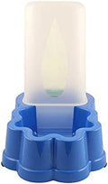 Gravity Feeder Automatic Pet Dog Cat Water Bottle Food Dispenser Bowl 3 L Large (Blue)