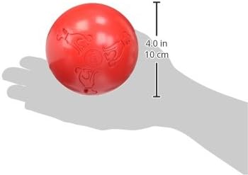 BOOMER BALL 4 inch, Virtually Indestructible Best Dog Toy, Boredom Busting Football, Tough & Durable Small Dog Ball, Floats on Water, Great for Mental Stimulation & High Energy Dogs, Assorted Colours