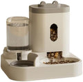 jkahh Automatic Feeder Dog Cat Food Bowl with Water Fountain Large Capacity Pet Food Storage Dispenser Container Puppy Pet Accessories,Gray,2L