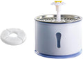 jkahh 2.4L Pet Cat Dispenser Drinking Water Fountain Activated Carbon Filters LED Automatic Feeder Container USB Interface