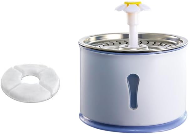 jkahh 2.4L Pet Cat Dispenser Drinking Water Fountain Activated Carbon Filters LED Automatic Feeder Container USB Interface