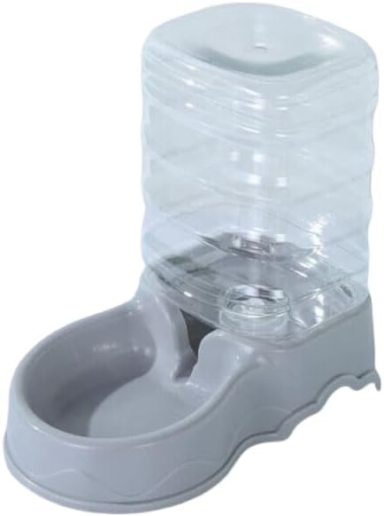 jkahh 3.8L Pet Feeder Pet Water Fountain Drink Bowl Automatic Pet Feeder Large Cat Dog Food Dispenser,Gray-Waterer