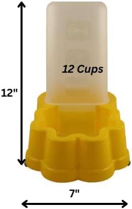Gravity Feeder Automatic Pet Dog Cat Water Bottle Food Dispenser Bowl 3 L Large (Yellow)
