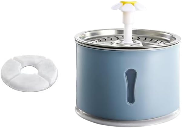 jkahh 2.4L Pet Cat Dispenser Drinking Water Fountain Activated Carbon Filters LED Automatic Feeder Container USB Interface