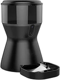 Automatic Pet Feeder, 4L Smart Pet Feeder Food Dispenser, HD Camera Video Recording, App Control for iPhone and Android, for Cat Dog (Black)