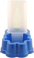 Automatic Pet Water Bottle Food Dispenser Gravity Feeder Cat Dog Bowl 2.5 Cups (Blue)