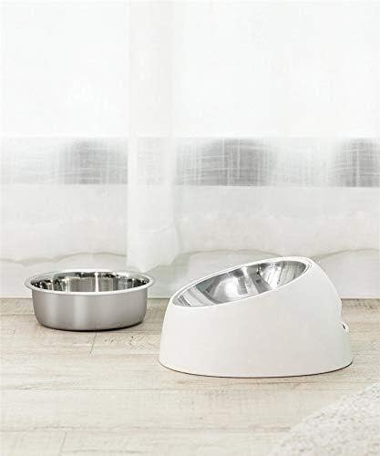 feeders New Automatic Feeder Stainless Steel Pet Dog Bowl Puppy Cat Food Drink Water Tilt Feeder with Base Pet Supplies