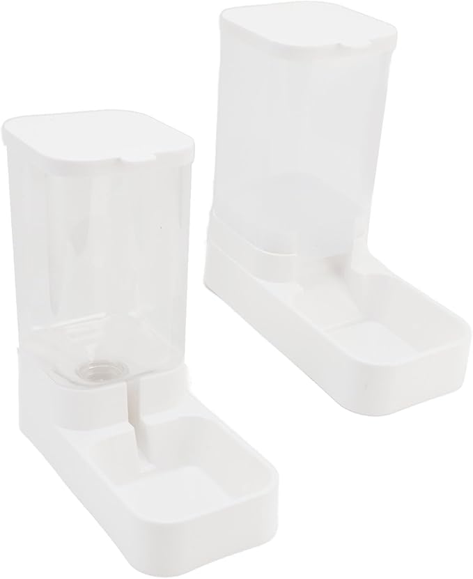 Automatic Pet Feeder and Water Dispenser, Gravity Food and Water Bowl Set with Non Slip Base for Small Medium Large Dogs Cats, 1 Gallon Capacity