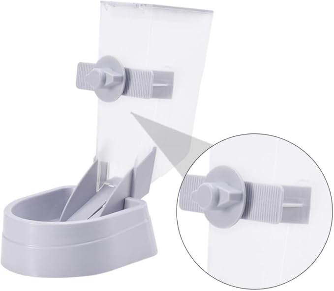 1pc Hanging Pet Bowl Automatic Cat Feeder Dog Food Container Gray -tip Design for Smooth Dispensing for Crates and Cages for Pets