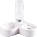 TEHAUX Pet Water Dispenser -Automatic Water Feeding Bowl Pet Drinking Tool Pet Food Feeder for Cat Dog (White)