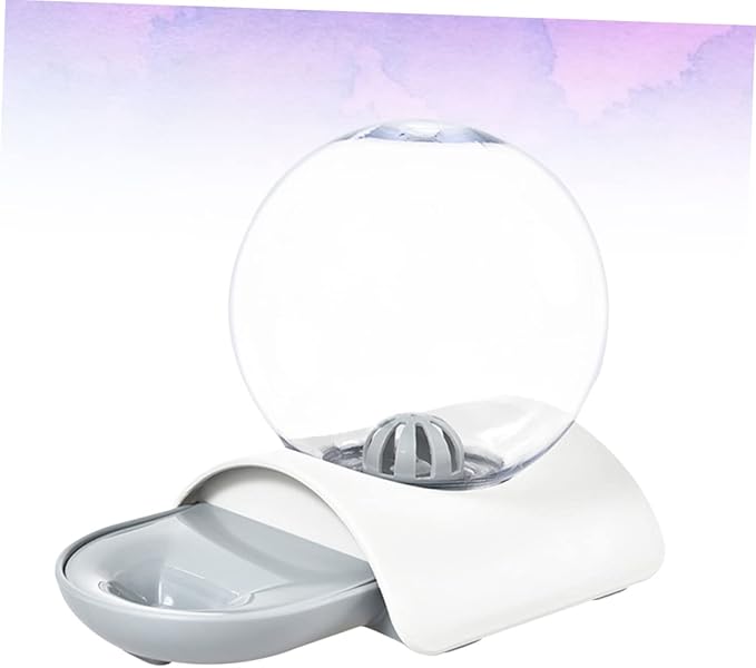 1pc Pet Automatic Water Dispenser Bubble Water Bowl for Dogs and Cats Large Capacity and Materials and Outdoors Grey