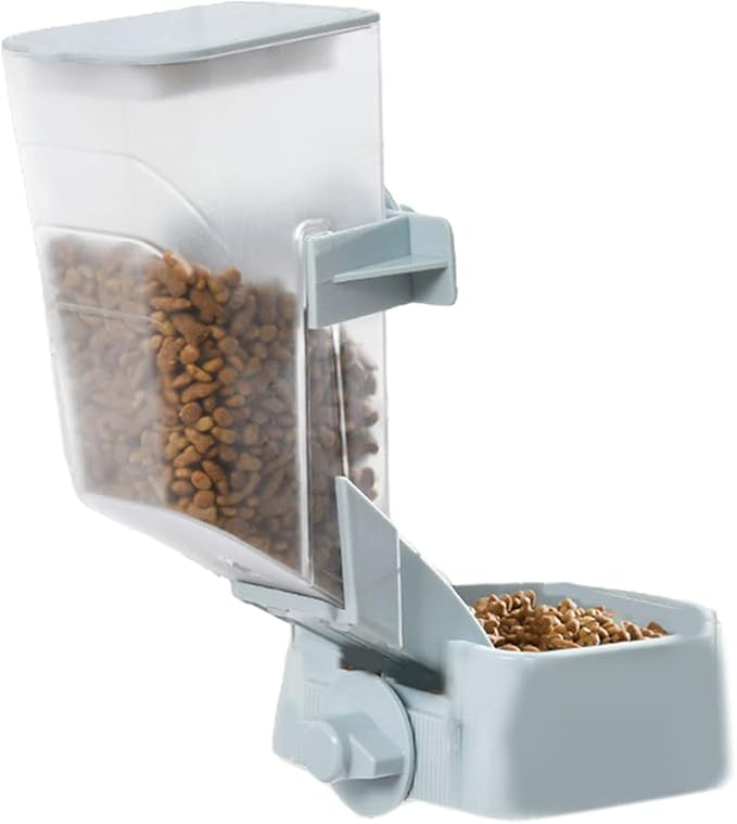 Pet Automatic Food Dispenser for Auto Feeder Fed for Small Dogs/Puppies/Cats Easy to Hang in Cage No Tools