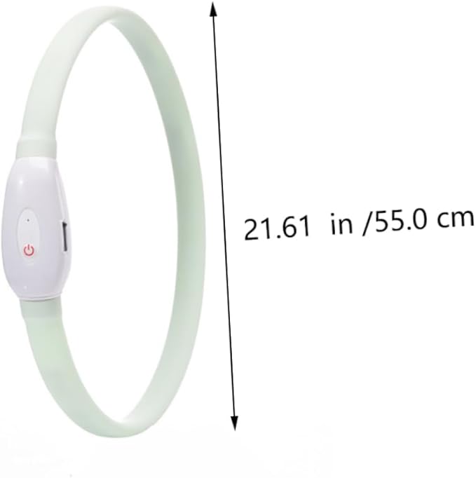VICASKY 1set USB Rechargeable Night Glowing Led Dog Collar Cuttable Pet Collar for Safety Comfortable Wear for Outdoor Use