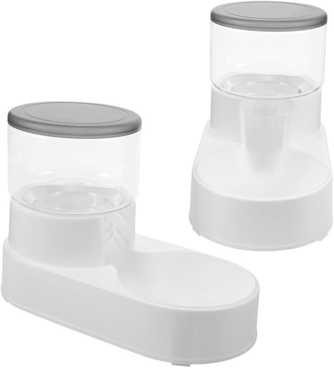 TOYANDONA Automatic PET Feeder Dispenser for Dogs and Cats 2pcs Tip Design Adjustable Food Portions Water Dispenser for Cats and Dogs
