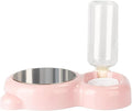 Pet Bowls Automatic Pet Cat Water Fountain Dog Cat Pet Mute Drinker Feeder Bowl Pet Drinking Fountain Dispenser Puppy Food Bowl Pink