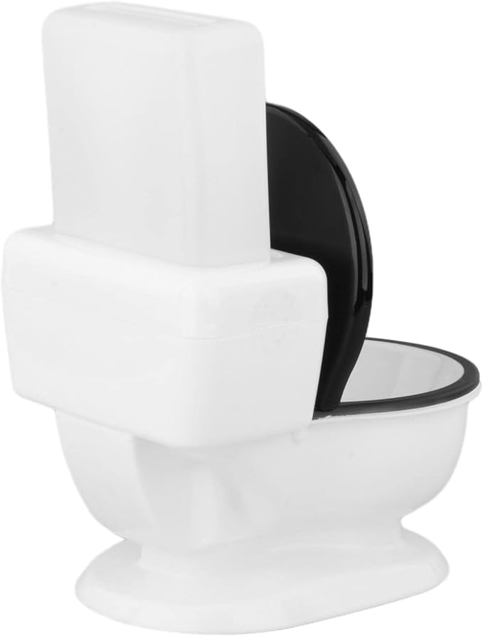MagiDeal Pet Waterer Water Bowl Gravity Feeder Nolvety Detachable Toilet Shape Automatic Water Dispenser Drinking Fountain