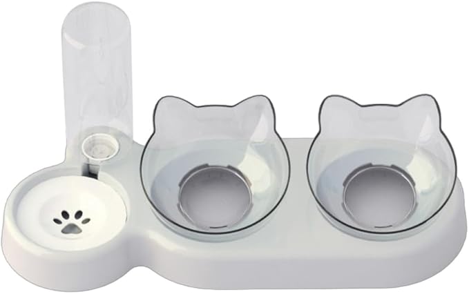 Detachable Cats Watering Eatting Bowl Double Bowl Pet Easy Washable Bowl Automatic Bowl for Dog Watering Feeding Bowl