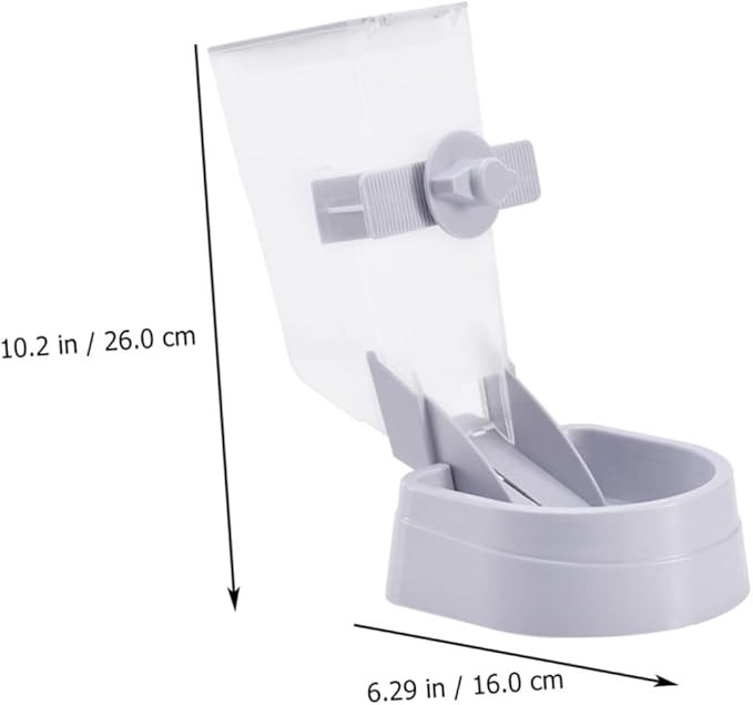 Mikikit 1pc Hanging Pet Feeder Automatic Dog Cat Food Container Tipping-Resistant Design Capacity of Food for Dogs and Cats Gray