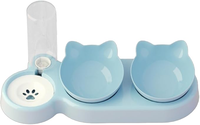 Detachable Cats Watering Eatting Bowl Double Bowl Pet Easy Washable Bowl Automatic Bowl for Dog Watering Feeding Bowl