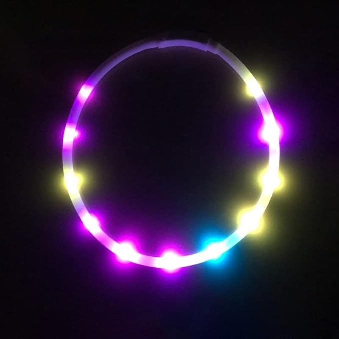 LED Glowing Dog Collar USB Charging Pet Dog Collar Night Luminous Dog Collars Rechargeable Night Safety Flashing Necklace (Color : P, Size : S1)