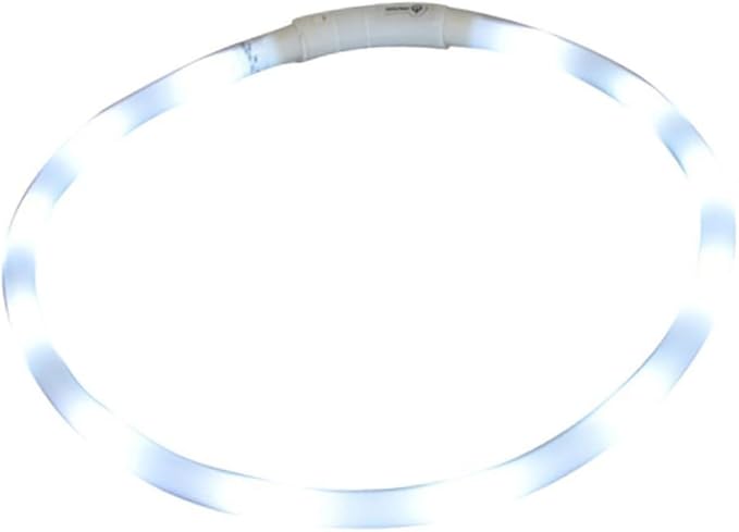 GANAZONO Led Pet Collar for Dog Cat 55cm Rechargeable 4 Modes Safety Light Collar