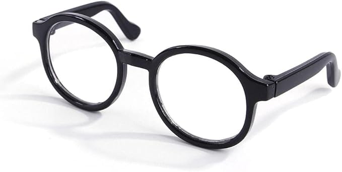 Black Pet Dog Cute Glasses Clear Lens Retro Glasses Photo Props Transparent Cat Sun Glasses for Small Dogs Cats Cosplay Costume Dog Sunglasses