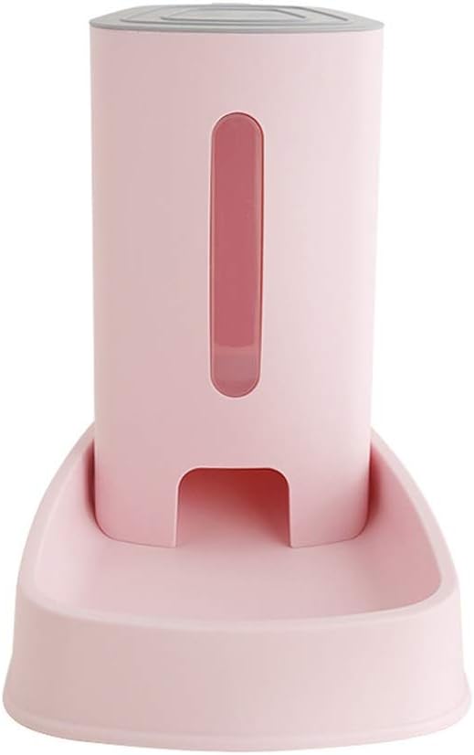 feeders Pink Large Capacity Automatic Feeder 3.8L pet cat Dog Feeder Bowl Plastic PP