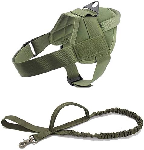 Dog harness walking adjustable nylon pet dog collar vest rubber band dog leash for large dogs German shepherd