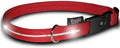 Nylon Collar With Led Lights Small Red / White