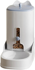 Automatic Pet Feeder for Cats & Small Dogs - 3.2L Programmable Pet Feeder with Stainless Steel Bowl, Suitable for Dry Food, Perfect Portion Control for Puppies & Kittens, Medium Dogs,Gray,Feede