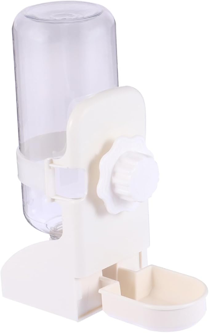 Hanging Gravity Waterer Automatic Pet Water Feeder for Dogs for Indoor Outdoor Use Convenient Water Station White