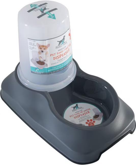 Fonteme|Pounce + Fetch Cat & Dog Automatic Feeder & Water Dispenser, White, 1.5-liters