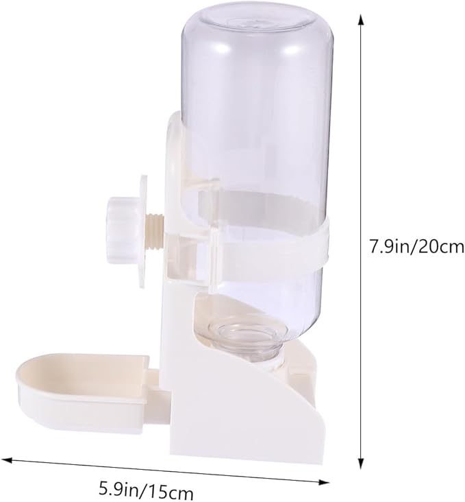 Pet Water Dispenser Automatic Hanging Gravity Waterer 500Ml Large Capacity White Water Feeder for Dogs and Cats Suitable for Travel and Home Use