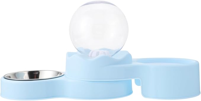 Happyyami Automatic Cat Bowl Dispenser Food Bowls Large Capacity Water Bottle Pet Water Feeder