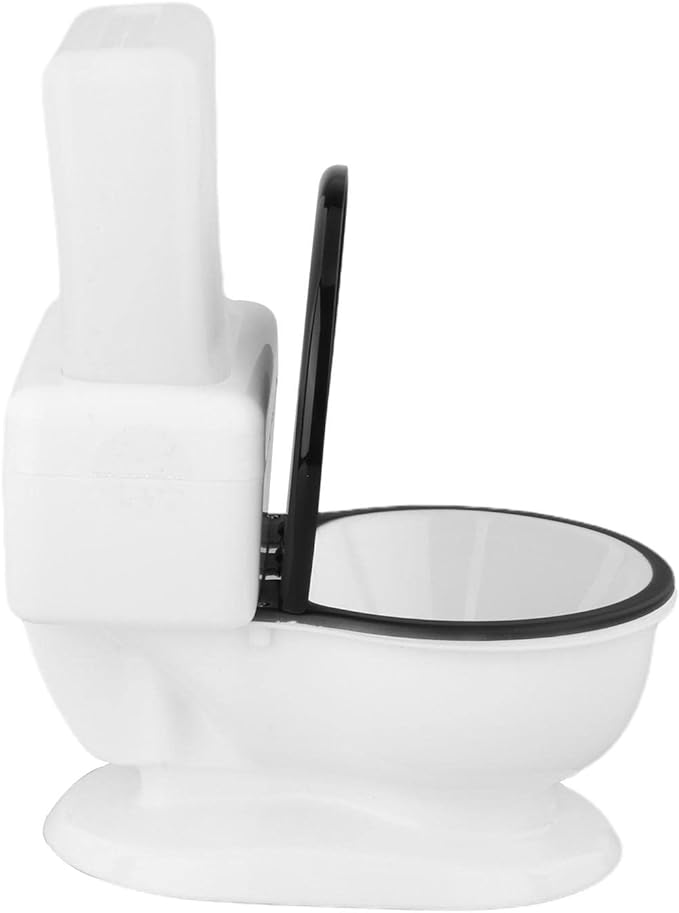 MagiDeal Pet Waterer Water Bowl Gravity Feeder Nolvety Detachable Toilet Shape Automatic Water Dispenser Drinking Fountain