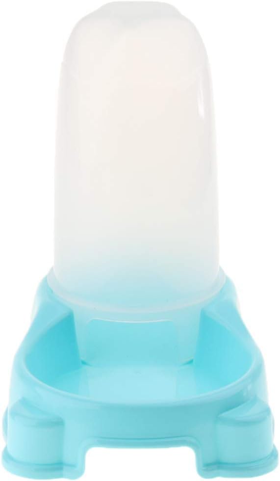 Pet Feeder Waterer Automatic Food and Water Dispenser Bowl for Dogs and Cats (Blue)