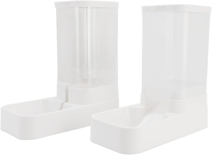 Automatic Pet Feeder and Water Dispenser, Gravity Food and Water Bowl Set with Non Slip Base for Small Medium Large Dogs Cats, 1 Gallon Capacity